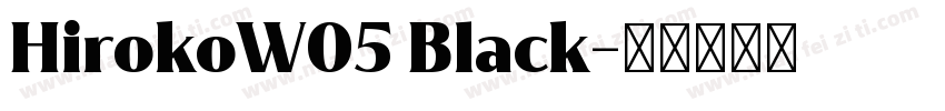 HirokoW05 Black字体转换